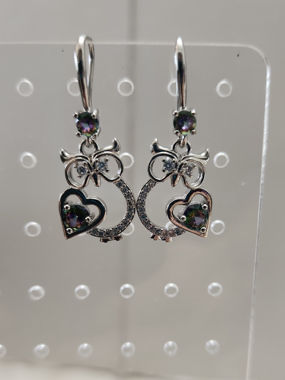 1 Pair Multicolor Fashion Vintage Owl Earrings Bohemian Jewelry, with a